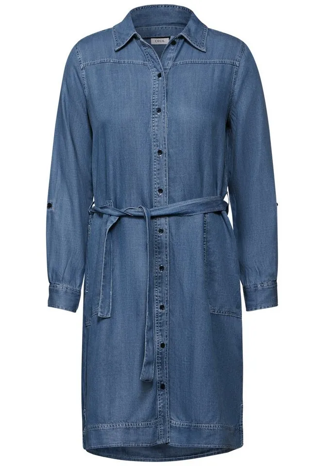 CECIL Jeanskleid mit Knopfleiste, Blau, – Produktbild 4 von 5