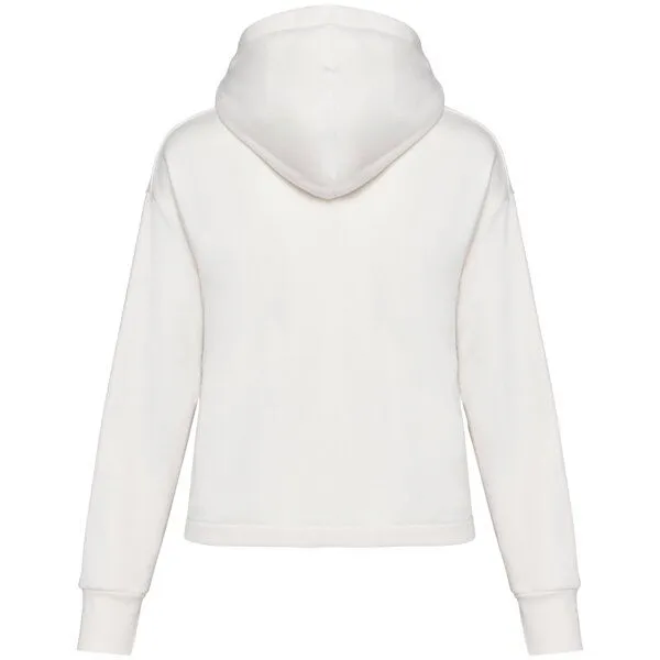 Greenspired Greenspired Umweltfreundliches Damen-Kapuzensweatshirt aus French Terry mit Reißverschluss 300g/m² XS-XL, Elfenbein, – Produktbild 2 von 2