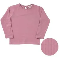 People Wear Organic People Wear Organic Langarmshirt in Rippoptik, rosa, aus Baumwolle (Bio) – Produktbild 1 von 1