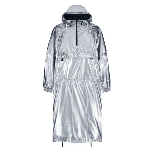 Maium Maium Vegan Regenmantel - Unisex Poncho - aus recycelten Materialien, Silber, – Produktbild 1 von 4