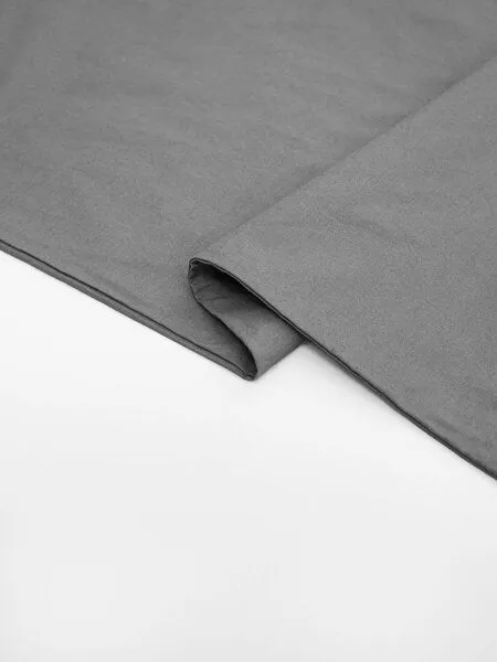 erlich textil erlich textil Fred Kopfkissenbezug aus weicher Bio-Baumwolle, made in Europe, Dunkelgrau, – Produktbild 3 von 6