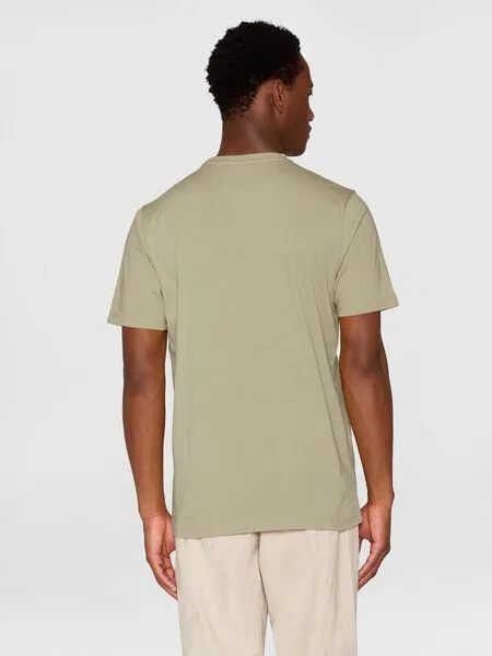 KnowledgeCotton Apparel KnowledgeCotton Apparel Basic T-Shirt O-Neck aus Bio-Baumwolle, Grün (twill), – Produktbild 3 von 4