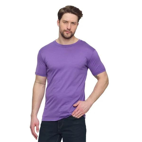 Woolona Woolona Merino T-Shirt - NOTUS - 100% Merinowolle, Lila, – Produktbild 1 von 3