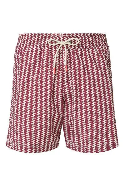 ECOALF ECOALF Badeshorts BEQUIA aus recyceltem Nylon, Red geometric (rot), – Produktbild 4 von 4