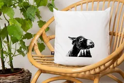 Hirschkind Hirschkind Bio-Kissenbezug 'Esel' weiß 40*40cm – Produktbild 1 von 1