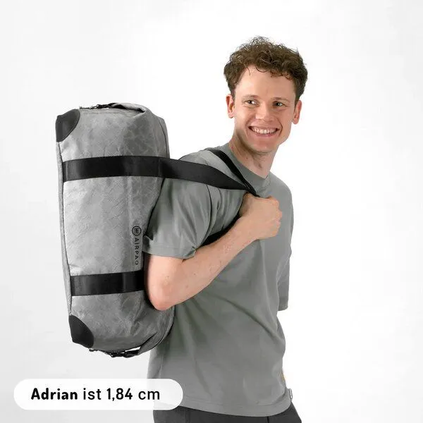 Airpaq Airpaq Weekender aus Autoschrott, Grau, – Produktbild 2 von 4