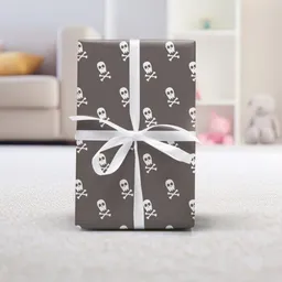 Fines Papeterie Fines Papeterie 3m Geschenkpapier Totenkopf für Kinder Halloween auf Rolle 300x47 cm – Produktbild 1 von 1