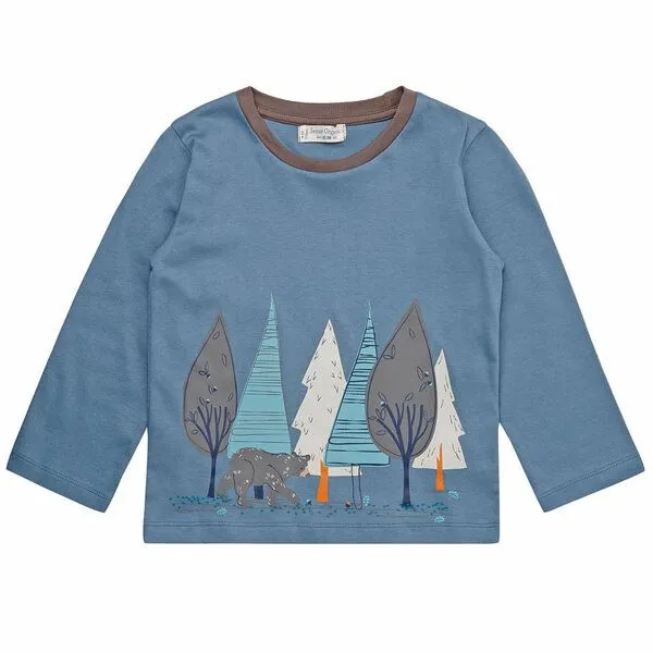 Sense Organics & friends in cooperation with GARY MASH Sense Organics & friends in cooperation with GARY MASH Langarm-Shirt Wald & Bär, Blau, – Produktbild 1 von 2
