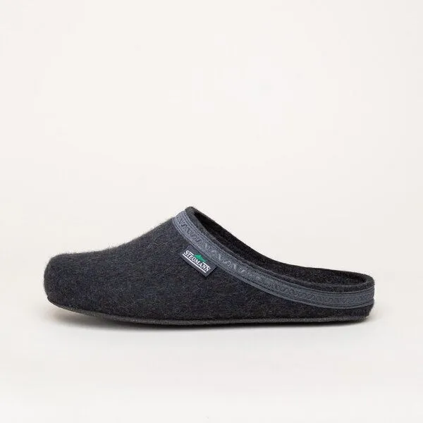 Stegmann Stegmann Filzpantoffel 127 aus 100% Merino-Wolle für Damen & Herren mit Kork Sohle, Graphite, – Produktbild 4 von 4