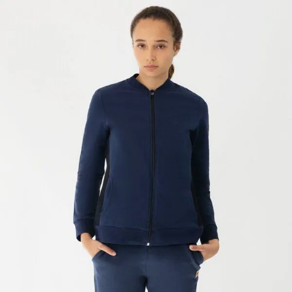 TAO Sportswear TAO Sportswear Taillierte Damen Bio-Baumwolljacke EFFI mit Stehkragen, Blau, – Produktbild 1 von 4