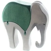 Ostheimer Ostheimer Elefant (mit Sattel) 14 cm Laubholz, handgeschnitzt und lasiert – Produktbild 1 von 1