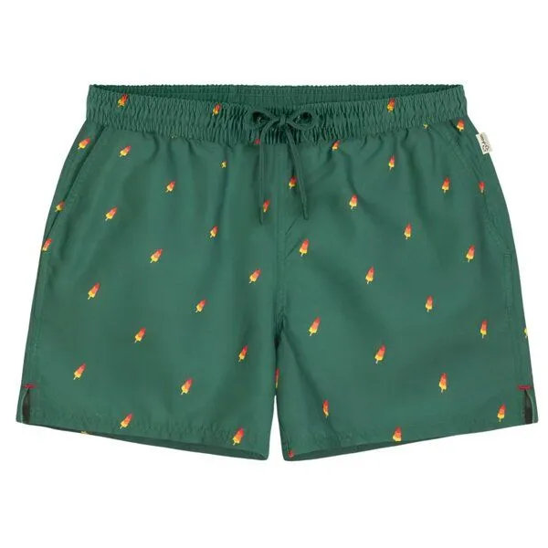 A-Dam A-Dam Badehose Swim Shorts Gemustert, Bram (grün), – Produktbild 1 von 1