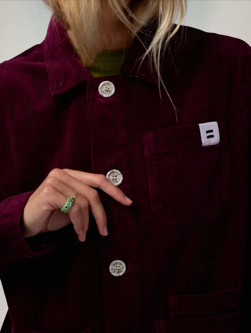 Côtelé Côtelé Herren vegan Unisex Jacke Aus Cord Worker, Violett, – Produktbild 1 von 2