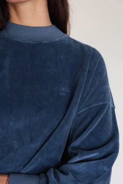 TWOTHIRDS TWOTHIRDS Samt-Sweatshirt Binz, Blue, – Produktbild 3 von 3