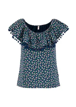 blutsgeschwister Blutsgeschwister Carmen Top Oh La Lure - Beach Berry – Produktbild 1 von 1