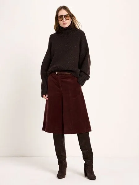 LANIUS LANIUS Oversized Pullover, Braun-bitter-chocolate-tweed, – Produktbild 3 von 4