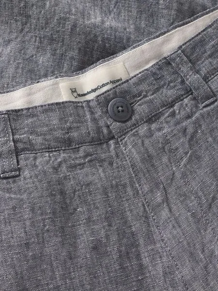 KnowledgeCotton Apparel KnowledgeCotton Apparel Leinen-Hose CHUCK, Vintage indigo, – Produktbild 3 von 3