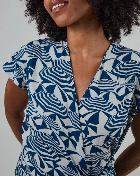 Brava Fabrics Brava Fabrics Borneo Kimono Dress Navy – Produktbild 5 von 6