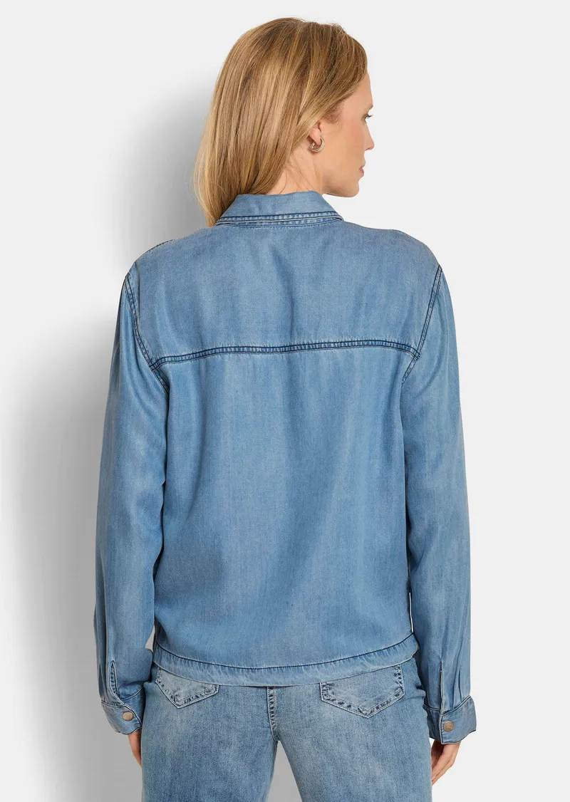 Goldner Hemdjacke im Denim-Look - hellblau - Gr. 42 von Goldner Fashion, Blau, – Produktbild 3 von 3