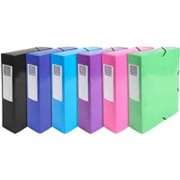 Exacompta 6 Exacompta Archivboxen "Iderama", 600 g/m², DIN A4 maxi, RB 80 mm, sortiert – Produktbild 1 von 1