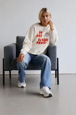 Kultgut Kultgut Artdesign - Biofair- Pulloversweater im Boxistyle / Tomatored – Produktbild 1 von 1