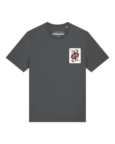 watapparel watapparel T-Shirt Unisex Königin der Herzen, Anthracite, – Produktbild 1 von 2