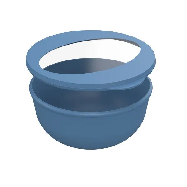 REuse REuse Salatbox, 1,0 l, Behagliches blau / transparent, – Produktbild 2 von 4