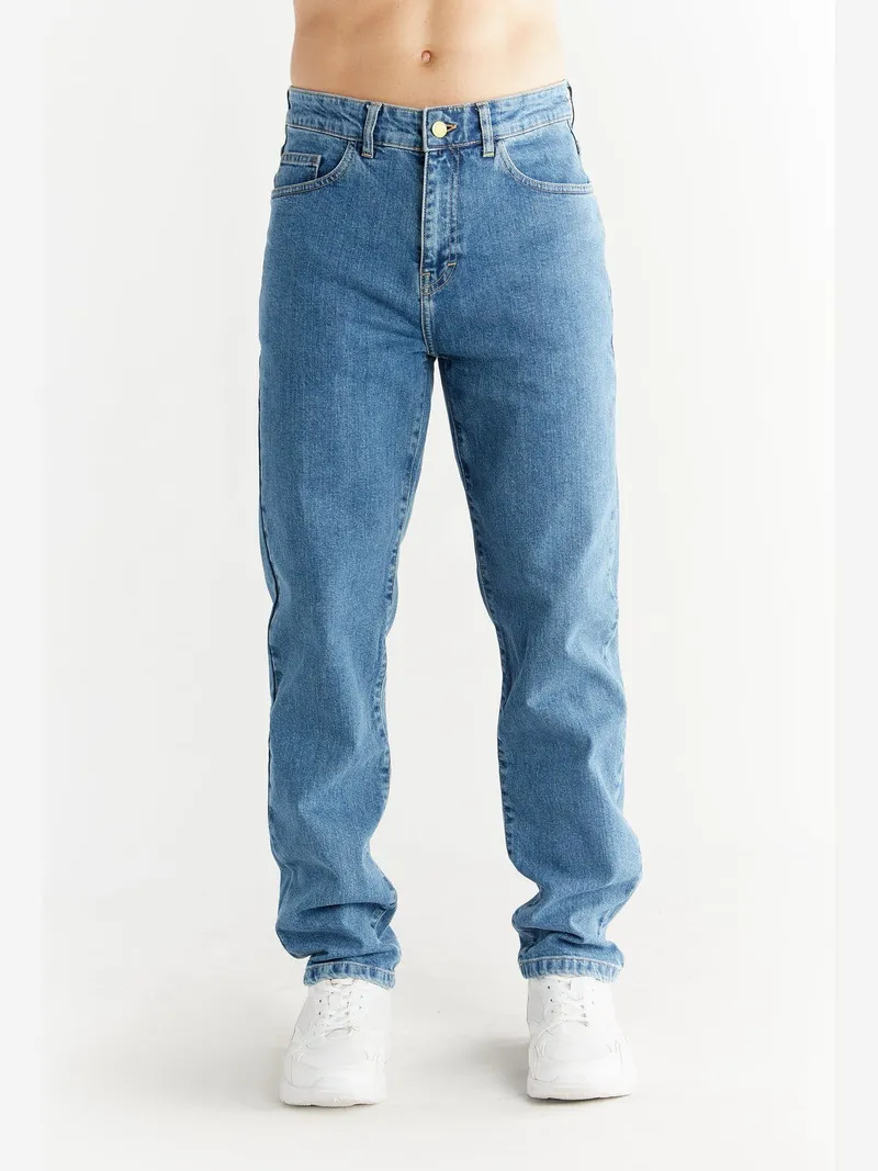 Evermind Jeanshose Straight Fit, Day sky blue, – Produktbild 1 von 2