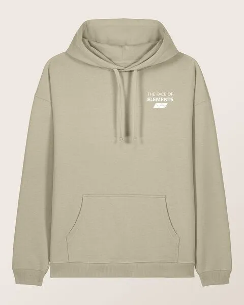 THE FACE OF ELEMENTS The Face of Elements Flow - Relaxed Fit Hoodie aus 100% Bio-Baumwolle, Oat (beige), – Produktbild 1 von 4