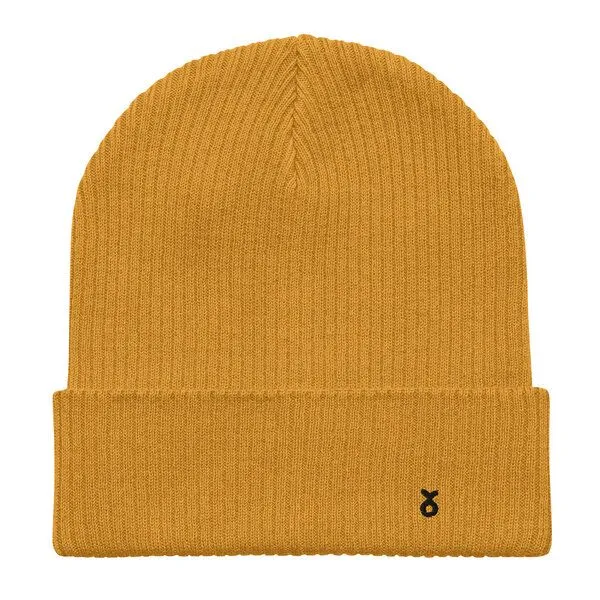 Rippenmütze aus Bio-Baumwolle Unisex - PepMelon schwarzes Logo, Mustard (gelb), – Produktbild 4 von 4