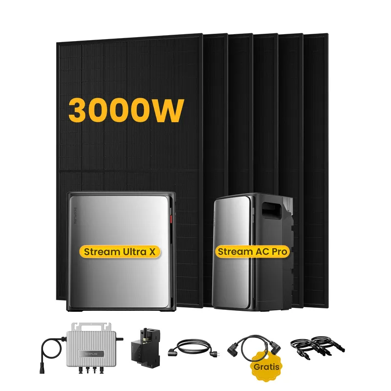 EcoFlow EcoFlow Stream Ultra X, Solaranlage mit Speicher, mit 6 x 500W Bifazialen Solarmodulen, by Powerness - Stream Ultra X + Stream AC Pro | 5760Wh / 1 x Smart Meter / Standardversand – Produktbild 1 von 1