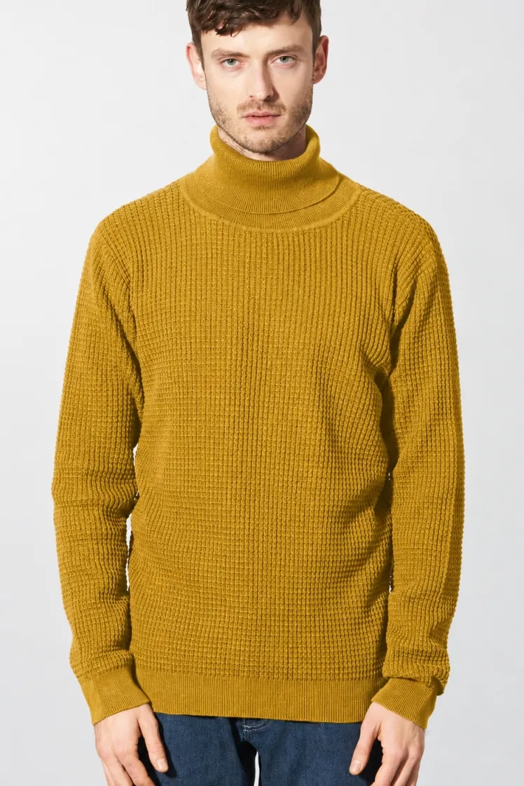 HempAge Hempage Herren vegan Rollkragenpullover Erdnussbraun, Braun, – Produktbild 2 von 2