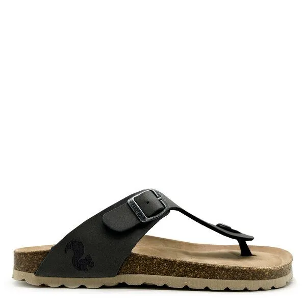 thies Vegane thies ® Eco Bio Thong Sandale aus rec. PET mit Kork-Tieffussbett MEN, Stonehenge, – Produktbild 1 von 4