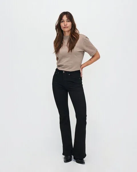 Kuyichi Kuyichi Flared Jeanshose - Lisette Flare, Schwarz (forever black), – Produktbild 2 von 8