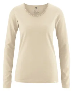 HempAge Hempage Damen vegan Langarm-T-Shirt Gobi In Beige – Produktbild 1 von 1