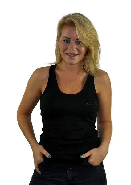 Human Family Körperbetontes Tanktop von Human Family "Attention Basic", Schwarz, – Produktbild 3 von 6
