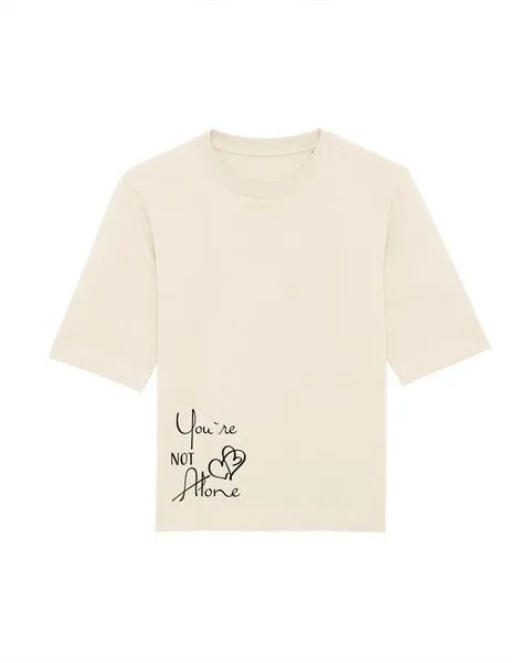 Human Family Human Family Kastenförmiges Bio Damen T-Shirt "Mood - You´re Not Alone" in 3 Farben, Natural, – Produktbild 3 von 3
