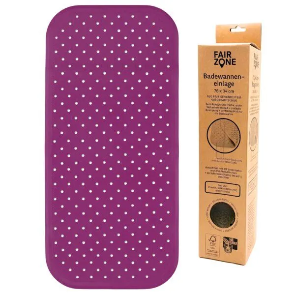 Fair Zone Fair Zone Badematte 76x34 cm - Wanneneinlage, Purple, – Produktbild 1 von 4