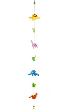 short'n'pietz short'n'pietz Langes Mobile mit bunten Dinosauriern, handgefilzt – Produktbild 1 von 1