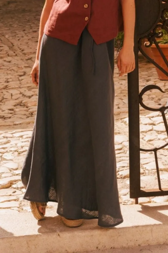 AmourLinen AmourLinen Damen vegan Rockslip Ciara Holzkohle, Dunkelgrau, – Produktbild 2 von 2