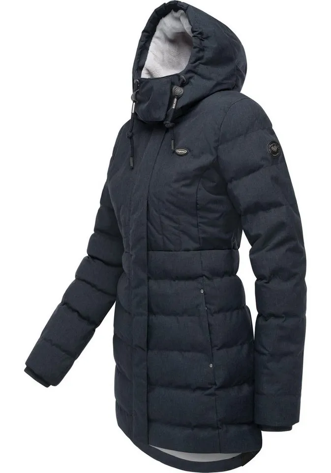 ragwear ragwear Kurzmantel Ashanta Wasserdichter Winterparka mit gefütterter Kapuze, Blau, – Produktbild 3 von 5