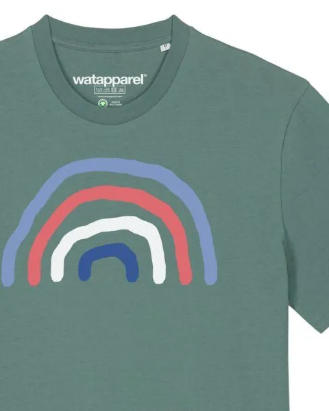 watapparel watapparel T-Shirt Unisex Regenbogen, Green bay, – Produktbild 3 von 4