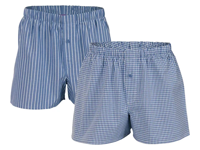 Living Crafts Living Crafts Herren Boxer-Shorts, 2er-Pack (100% Bio-Baumwolle), Blau, – Produktbild 4 von 7
