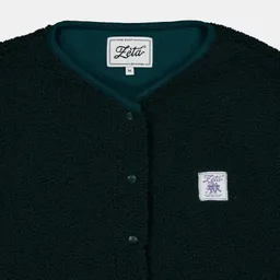 Zèta Zèta Damen vegan Weste Sherpa Waldgrün – Produktbild 1 von 1