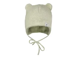 Maximo Baby Mütze mit Öhrchen Bio-Baumwolle Fleece mineral-hellbraun-meliert Gr. 43 – Produktbild 1 von 1