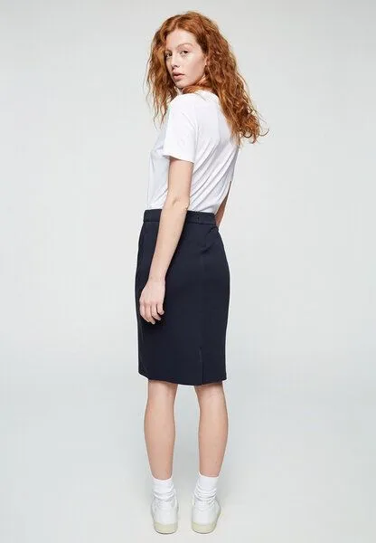 ARMEDANGELS ARMEDANGELS AGATAA - Damen Bleistiftrock aus Bio-Baumwolle, Navy, – Produktbild 3 von 4