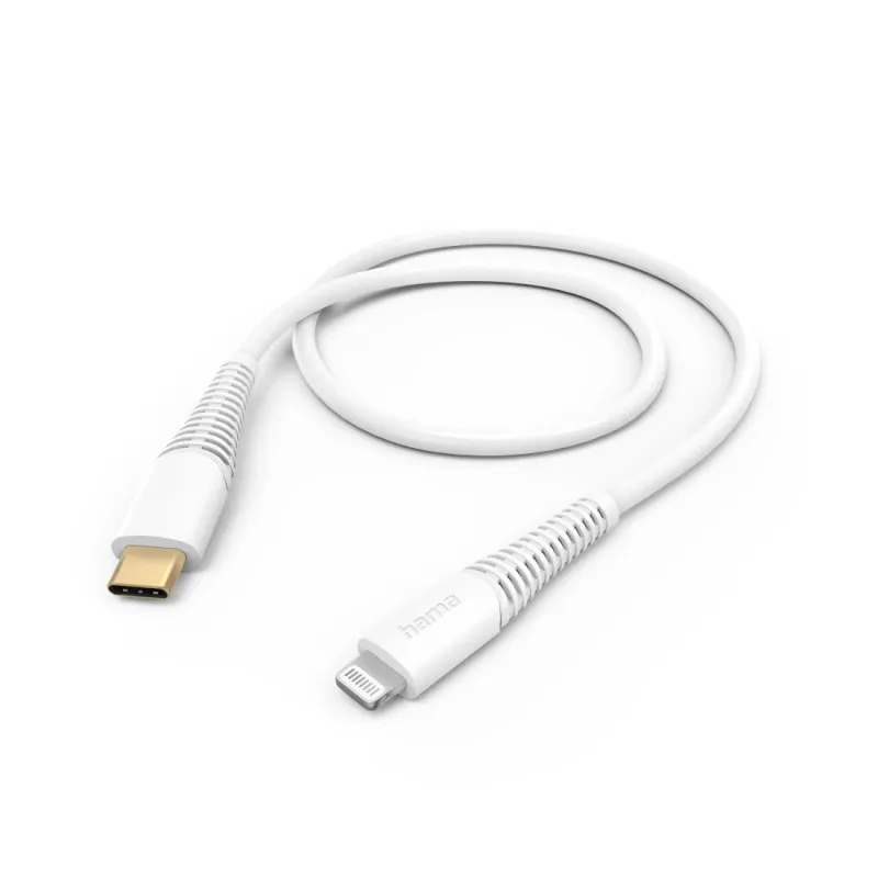 Hama Hama Ladekabel, USB-C - Lightning, 1,5 m, Weiß, – Produktbild 1 von 1