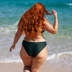 Inaska Inaska Damen vegan Bikini Bottoms Regular Cut Chill Nature Dunkelgrün – Produktbild 1 von 1