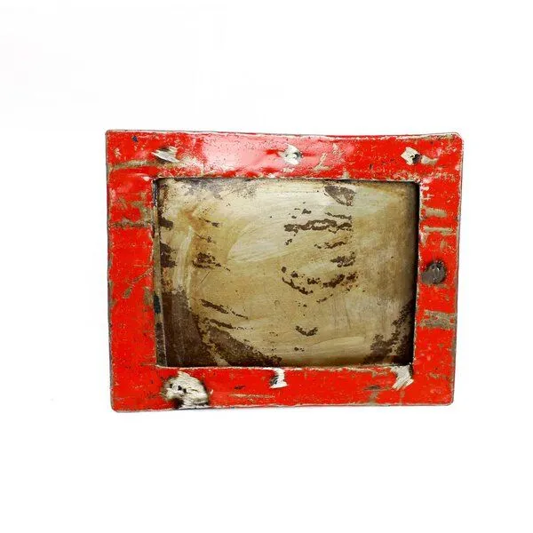 Mitienda Shop Mitienda Shop Bilderrahmen aus Ölfässern 13x18cm, Rot, – Produktbild 1 von 3