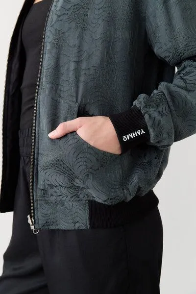 Yahmo Yahmo Cupro/Tencel Ruth Wendejacke, Eclipse/black (grün), – Produktbild 4 von 4